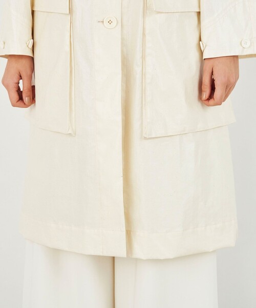 DES PRES（デ・プレ）の「ライトエクリュコーティング レイヤードコート（その他アウター・レディース・ホワイト・FREE）」の10枚目の写真