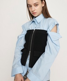 SLY | PK KNIT BUSTIER ポケット ニット ビスチェ(チューブトップ)