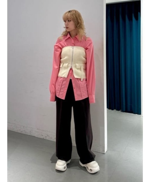 セール】PK KNIT BUSTIER ポケット ニット ビスチェ（チューブトップ