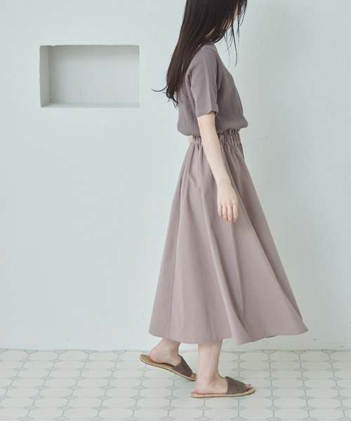 pairmanon（ペアマノン）の「【リンクコーデ】【ママサイズ】半袖 ウエスト切り替え ドッキングワンピース（ワンピース・レディース・ブラック系その他/ブラウン系その他/モカ・FREE）」の7枚目の写真