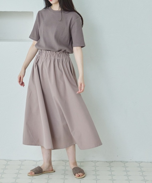pairmanon（ペアマノン）の「【リンクコーデ】【ママサイズ】半袖 ウエスト切り替え ドッキングワンピース（ワンピース・レディース・ブラック系その他/ブラウン系その他/モカ・FREE）」の8枚目の写真