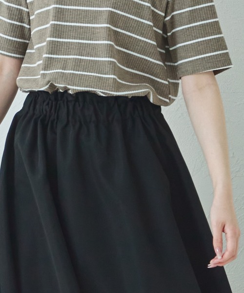 pairmanon（ペアマノン）の「【リンクコーデ】【ママサイズ】半袖 ウエスト切り替え ドッキングワンピース（ワンピース・レディース・ブラック系その他/ブラウン系その他/モカ・FREE）」の10枚目の写真