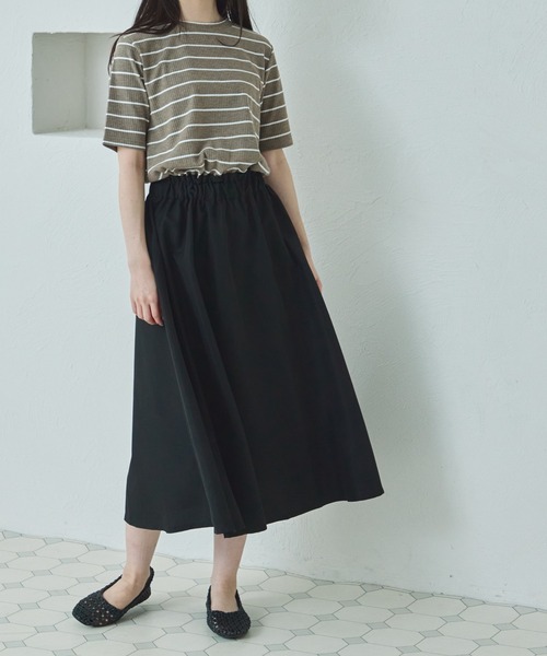 pairmanon（ペアマノン）の「【リンクコーデ】【ママサイズ】半袖 ウエスト切り替え ドッキングワンピース（ワンピース・レディース・ブラック系その他/ブラウン系その他/モカ・FREE）」の11枚目の写真