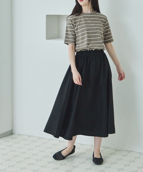 pairmanon（ペアマノン）の「【リンクコーデ】【ママサイズ】半袖 ウエスト切り替え ドッキングワンピース（ワンピース・レディース・ブラック系その他/ブラウン系その他/モカ・FREE）」の12枚目の写真
