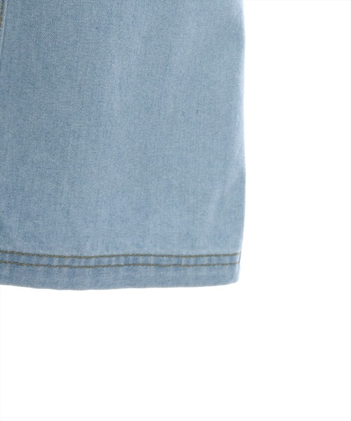 clear（クリア）の「刺繍入りビックカラーデニムミニワンピース≪2024SS新作≫（ワンピース・レディース・インディゴブルー/ライトブルー・F）」の12枚目の写真