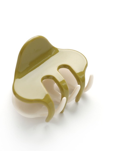 colleca la（コレカラ）の「バイカラーミニバンスクリップ（バレッタ/ヘアクリップ・レディース・イエロー/ブラック/ピンク・ﾌﾘ-）」の5枚目の写真