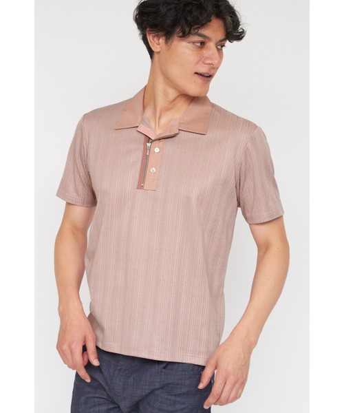 【セール】ZERO by TORNADO MART∴ランダム針抜きABSテレコZIPポロ（ポロシャツ）｜TORNADO MART（トルネードマート）