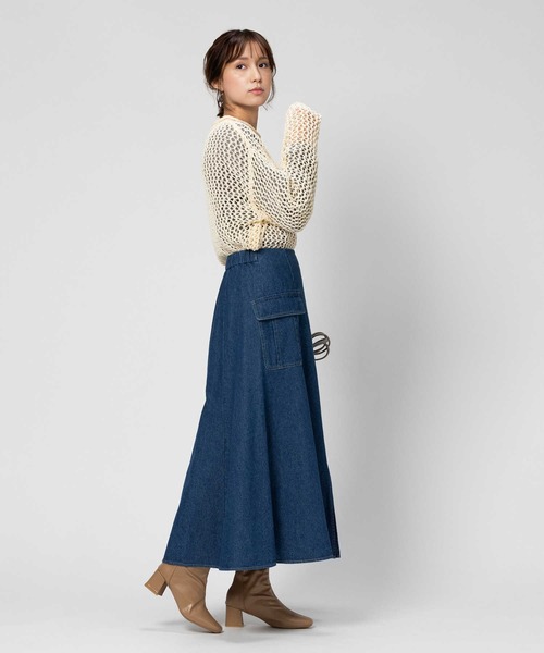 BACK NUMBER（バックナンバー）の「BACK NUMBER(バックナンバー)マーメイドスカート（スカート・レディース・ダークインディゴブルー・M/L）」の3枚目の写真