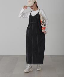 FREE'S MART | ◆配色ステッチナイロンキャミワンピース(ワンピース)