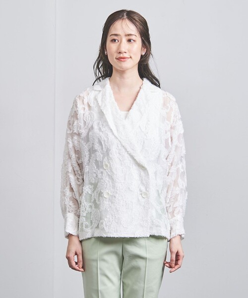 美品UNITED ARROWS ドルマンブラウス ジャケット UNITED ARROWS（ユナイテッドアローズ）の「レース ドルマン