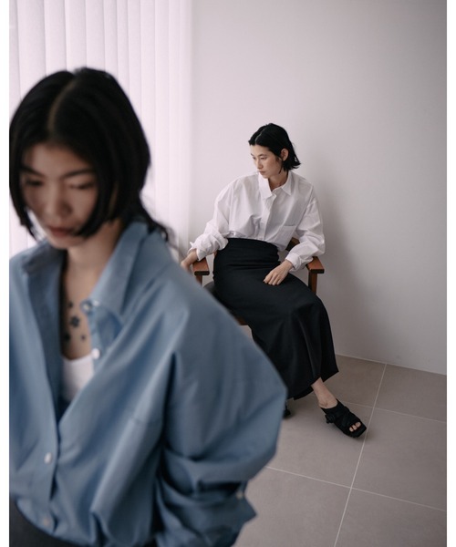 ENCIRCLE（エンサークル）の「【ENCIRCLE/エンサークル】Accent skirt/アクセントスカート（スカート・レディース・チャコールグレー/ブラック・2/1）」の13枚目の写真