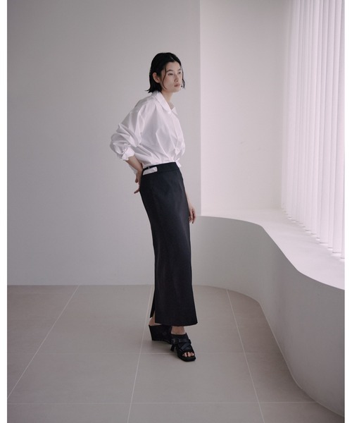 ENCIRCLE（エンサークル）の「【ENCIRCLE/エンサークル】Accent skirt/アクセントスカート（スカート・レディース・チャコールグレー/ブラック・2/1）」の14枚目の写真