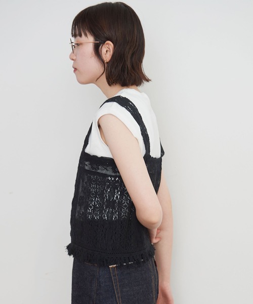 fig Ｌondon（フィグロンドン）の「Carol bustier（シャツ/ブラウス・レディース・ホワイト/ブラック・FREE）」の8枚目の写真
