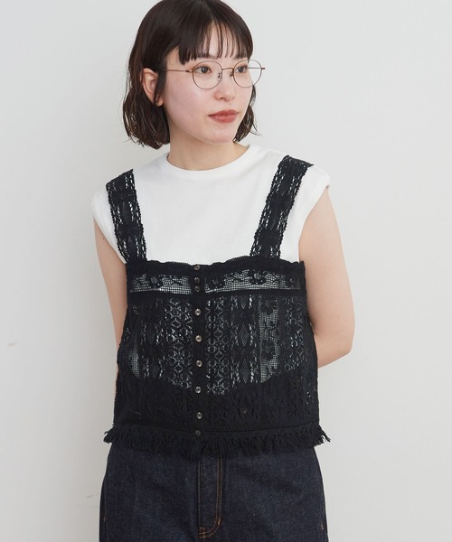 fig Ｌondon（フィグロンドン）の「Carol bustier（シャツ/ブラウス・レディース・ホワイト/ブラック・FREE）」の7枚目の写真