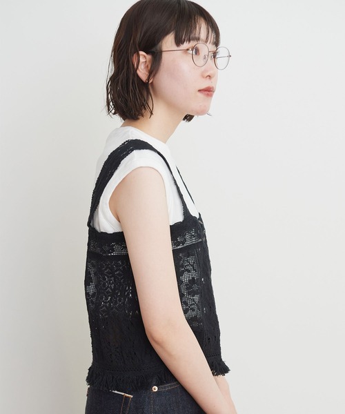 fig Ｌondon（フィグロンドン）の「Carol bustier（シャツ/ブラウス・レディース・ホワイト/ブラック・FREE）」の20枚目の写真