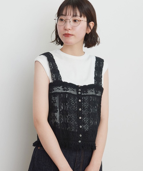 fig Ｌondon（フィグロンドン）の「Carol bustier（シャツ/ブラウス・レディース・ホワイト/ブラック・FREE）」の21枚目の写真