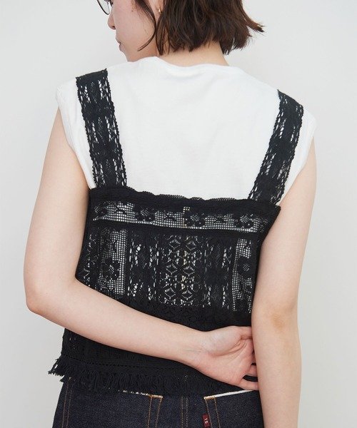 fig Ｌondon（フィグロンドン）の「Carol bustier（シャツ/ブラウス・レディース・ホワイト/ブラック・FREE）」の9枚目の写真