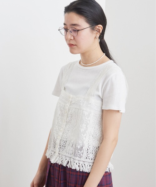 fig Ｌondon（フィグロンドン）の「Carol bustier（シャツ/ブラウス・レディース・ホワイト/ブラック・FREE）」の4枚目の写真
