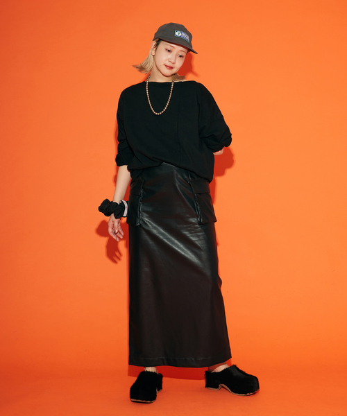 CITYSHOP（シティーショップ）の「[THE MOOD] BIG LONG Tシャツ（Tシャツ/カットソー・レディース・ホワイト/ブラック・FREE）」の10枚目の写真