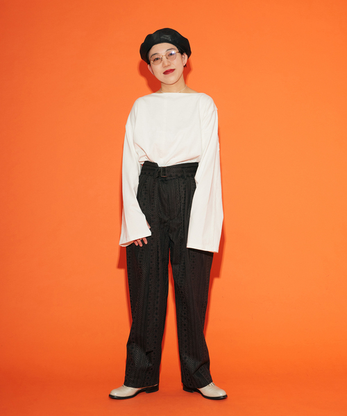 CITYSHOP（シティーショップ）の「[THE MOOD] BIG LONG Tシャツ（Tシャツ/カットソー・レディース・ホワイト/ブラック・FREE）」の12枚目の写真