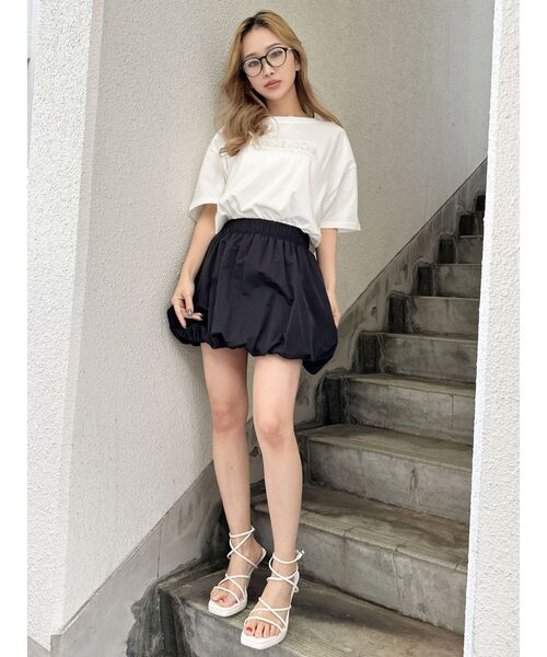 GYDA（ジェイダ）の「BALLOONミニスカート（スカート・レディース・ライトグレー/ブラック・FREE）」の10枚目の写真