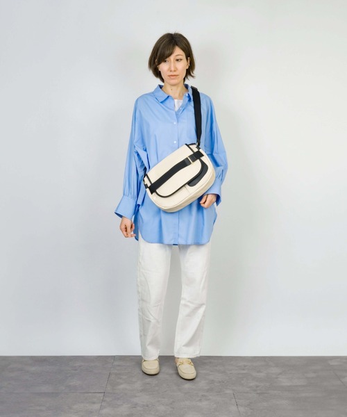 Jack Gomme（ジャックゴム）の「【JACK GOMME/ジャックゴム】ショルダーバッグ　メッセンジャーバッグ GABY（ショルダーバッグ・レディース・アイボリー/ネイビー・FREE）」の10枚目の写真