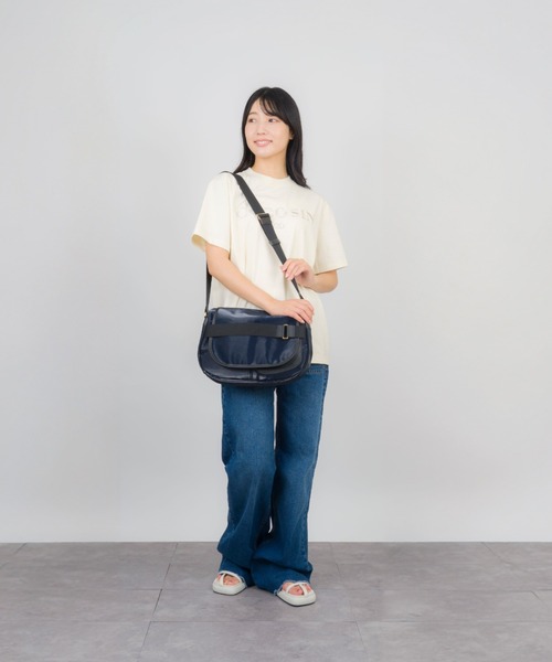 Jack Gomme（ジャックゴム）の「【JACK GOMME/ジャックゴム】ショルダーバッグ　メッセンジャーバッグ GABY（ショルダーバッグ・レディース・アイボリー/ネイビー・FREE）」の21枚目の写真