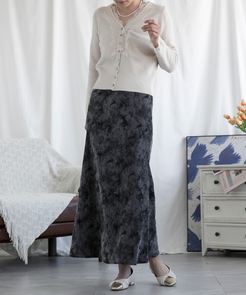 タイダイ柄ロング丈スカート（スカート）｜aimoha（アイモハ） 6,589円