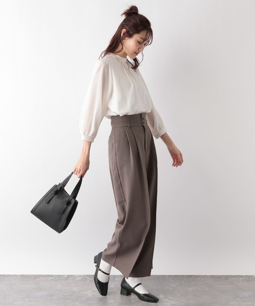 セール】2WAYスタンドブラウス7分袖/MATINEE LINE/106622（シャツ