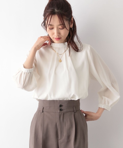 セール】2WAYスタンドブラウス7分袖/MATINEE LINE/106622（シャツ