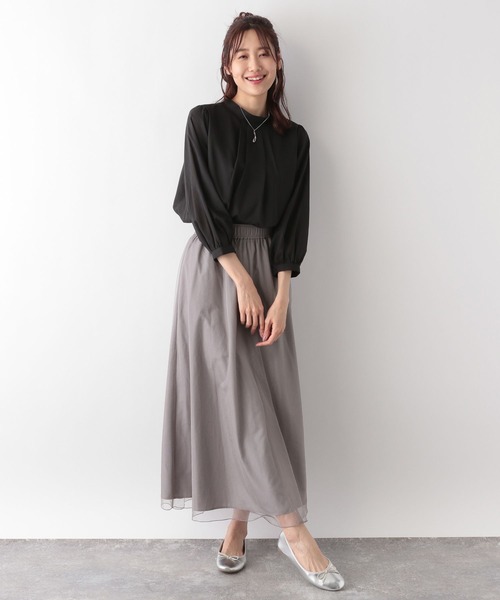 セール】2WAYスタンドブラウス7分袖/MATINEE LINE/106622（シャツ