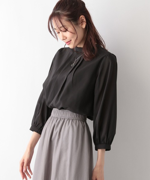 セール】2WAYスタンドブラウス7分袖/MATINEE LINE/106622（シャツ