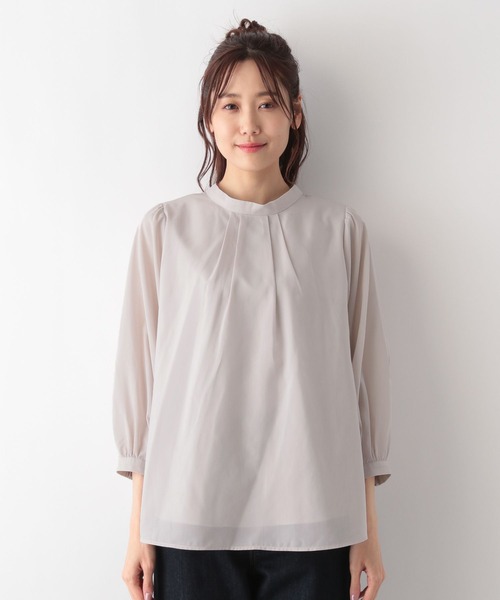 セール】2WAYスタンドブラウス7分袖/MATINEE LINE/106622（シャツ
