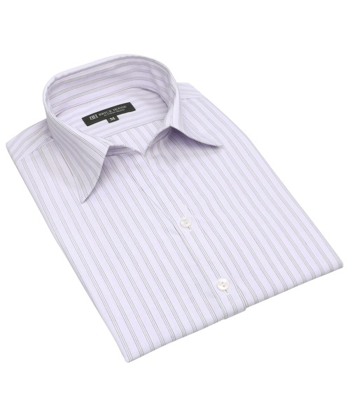 TOKYO SHIRTS(トウキョウシャツ)の「形態安定ノーアイロン スキッパー 7分袖ビジネスワイシャツ(ビジネスシャツ・レディース・パープル・L/M/S/LL/XL)」の1枚目の写真