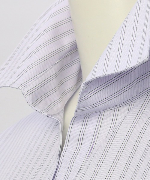 TOKYO SHIRTS(トウキョウシャツ)の「形態安定ノーアイロン スキッパー 7分袖ビジネスワイシャツ(ビジネスシャツ・レディース・パープル・L/M/S/LL/XL)」の3枚目の写真