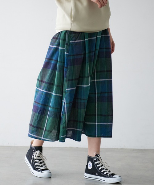 Arnold Palmer(アーノルドパーマー)の「マドラスチェック スカート(スカート・レディース・イエロー/ダークグリーン/ミント・L/M/S)」の16枚目の写真