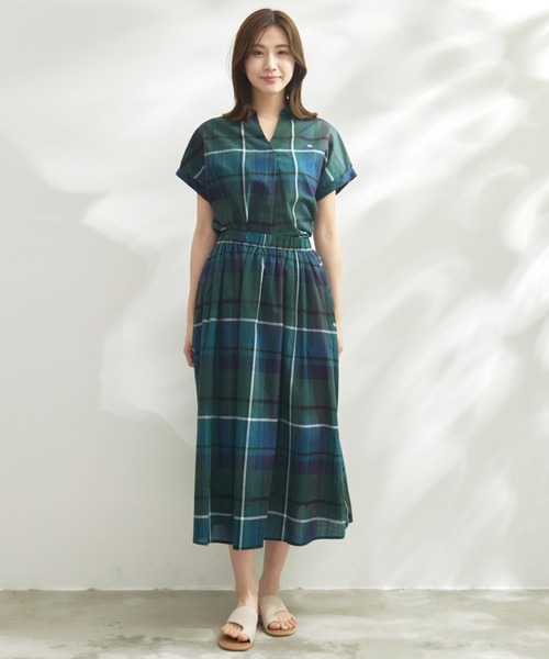 Arnold Palmer(アーノルドパーマー)の「マドラスチェック スカート(スカート・レディース・イエロー/ダークグリーン/ミント・L/M/S)」の18枚目の写真