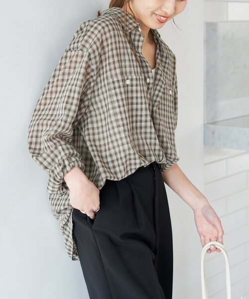 Spick & Span(スピックアンドスパン)の「≪追加≫コットンボイルチェックシャツ(シャツ/ブラウス・レディース・その他7/その他10/その他13/その他1・FREE)」の19枚目の写真