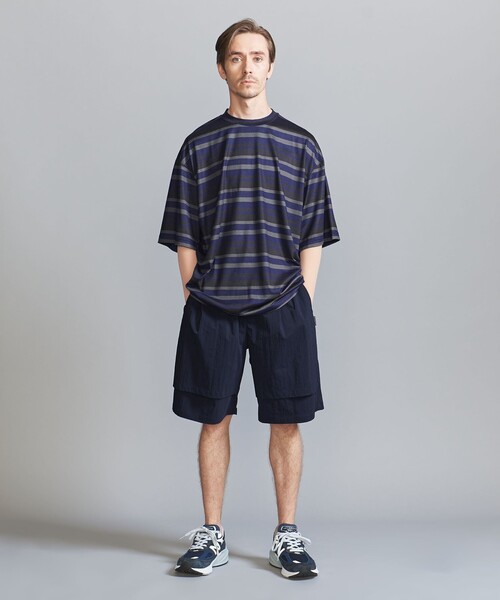 koti BEAUTY&YOUTH(コティ ビューティアンドユース)の「<koti BEAUTY&YOUTH> メリノ ボーダー クルーネック ショートスリーブ(Tシャツ/カットソー・メンズ・ダークグリーン/ダークグレー・L/S/M)」の5枚目の写真