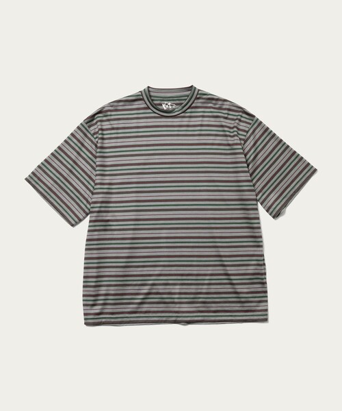 koti BEAUTY&YOUTH(コティ ビューティアンドユース)の「<koti BEAUTY&YOUTH> メリノ ボーダー クルーネック ショートスリーブ(Tシャツ/カットソー・メンズ・ダークグリーン/ダークグレー・L/S/M)」の6枚目の写真