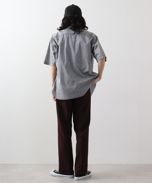 JEMORGAN（ジェーイーモーガン）の「JEMORGAN シャンブレー半袖ワークシャツ（シャツ/ブラウス・メンズ・ブラック/ネイビー・M/L）」の4枚目の写真