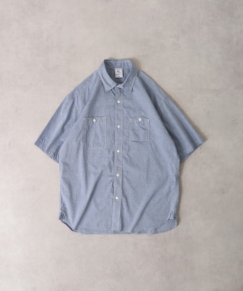 JEMORGAN（ジェーイーモーガン）の「JEMORGAN シャンブレー半袖ワークシャツ（シャツ/ブラウス・メンズ・ブラック/ネイビー・M/L）」の12枚目の写真