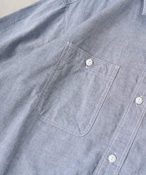 JEMORGAN（ジェーイーモーガン）の「JEMORGAN シャンブレー半袖ワークシャツ（シャツ/ブラウス・メンズ・ブラック/ネイビー・M/L）」の16枚目の写真