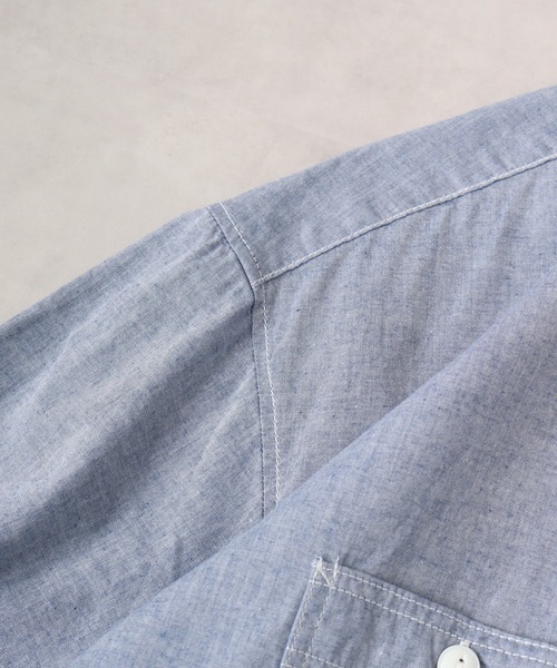 JEMORGAN（ジェーイーモーガン）の「JEMORGAN シャンブレー半袖ワークシャツ（シャツ/ブラウス・メンズ・ブラック/ネイビー・M/L）」の15枚目の写真