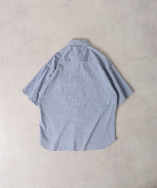 JEMORGAN（ジェーイーモーガン）の「JEMORGAN シャンブレー半袖ワークシャツ（シャツ/ブラウス・メンズ・ブラック/ネイビー・M/L）」の13枚目の写真