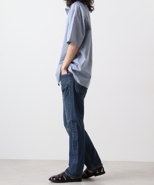 JEMORGAN（ジェーイーモーガン）の「JEMORGAN シャンブレー半袖ワークシャツ（シャツ/ブラウス・メンズ・ブラック/ネイビー・M/L）」の9枚目の写真