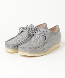 Clark’s /wallabee Grey croco クラークス　ワラビー Clarks WallabeeLoafer Grey Snake Leather Grey （クラークス