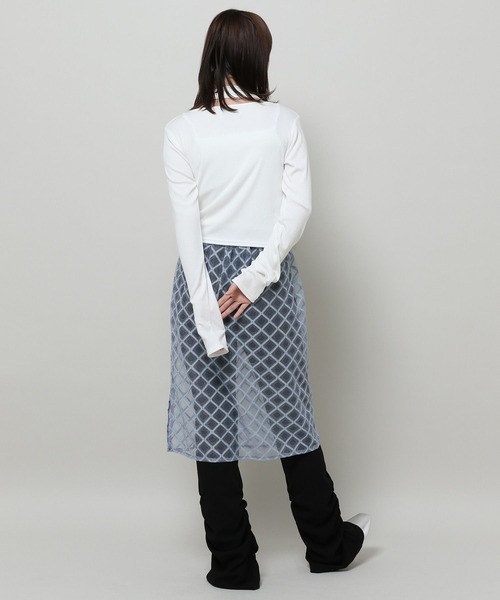 3.3 Field Trip （3.3フィールドトリップ）の「3.3 Field Trip／マフラーツキ長袖T 2117329（Tシャツ/カットソー・レディース・ホワイト/チャコール/ブルー・FREE）」の15枚目の写真