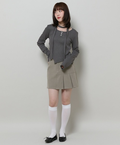 3.3 Field Trip （3.3フィールドトリップ）の「3.3 Field Trip／マフラーツキ長袖T 2117329（Tシャツ/カットソー・レディース・ホワイト/チャコール/ブルー・FREE）」の19枚目の写真