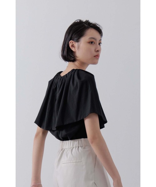 【セール】ショルダーラップケープブラウス（シャツ/ブラウス）｜Limue（リミュ） pattayablatt.com